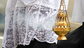 Thurible with incense